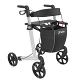 Mobilex Leopard Lichtgewicht Zilveren Rollator - Comfortabel, Stabiel & Opvouwbaar
