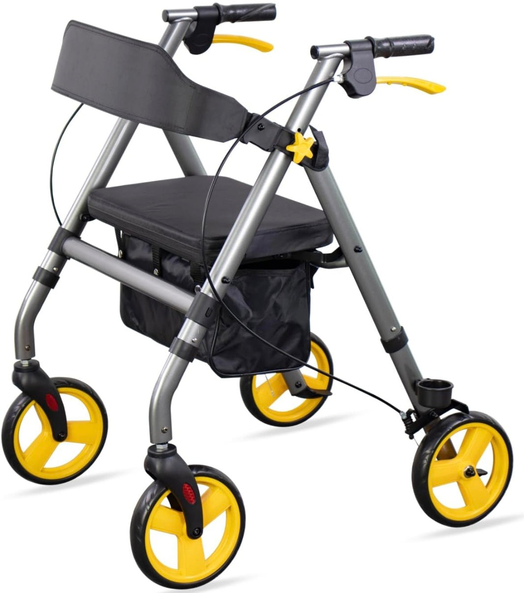 Premis Bear Lichtgewicht Opvouwbare Rollator - Veilig, Comfortabel & Stijlvol
